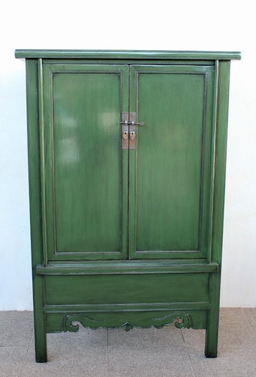 Tall Green 2 Door Cabinet